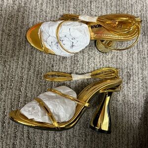 Gold heels - nwt